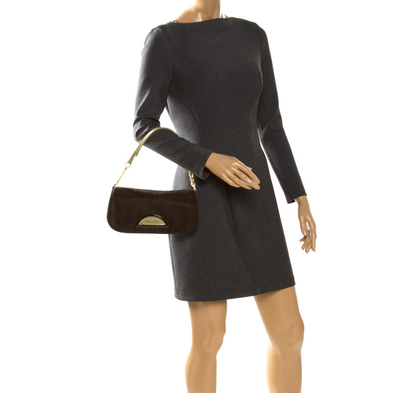 

Dior Military Green Satin Malice Shoulder Bag