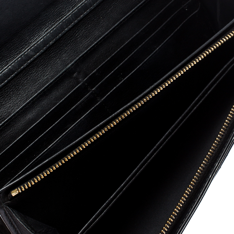 

Dior Black Cannage Patent Leather Wallet on Chain