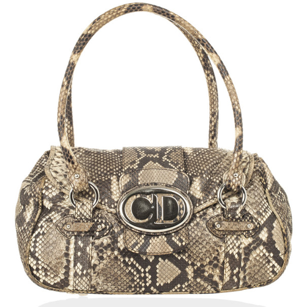 Pre Owned Dior Python St. Germain Flap Bag