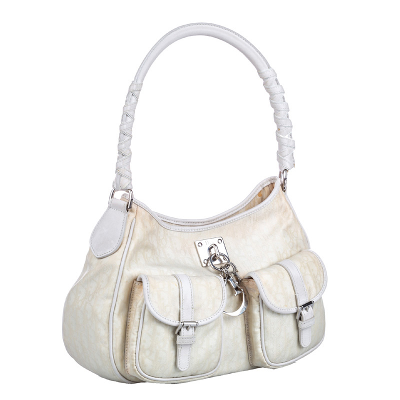 

Dior White Oblique Canvas Lovely Shoulder Bag