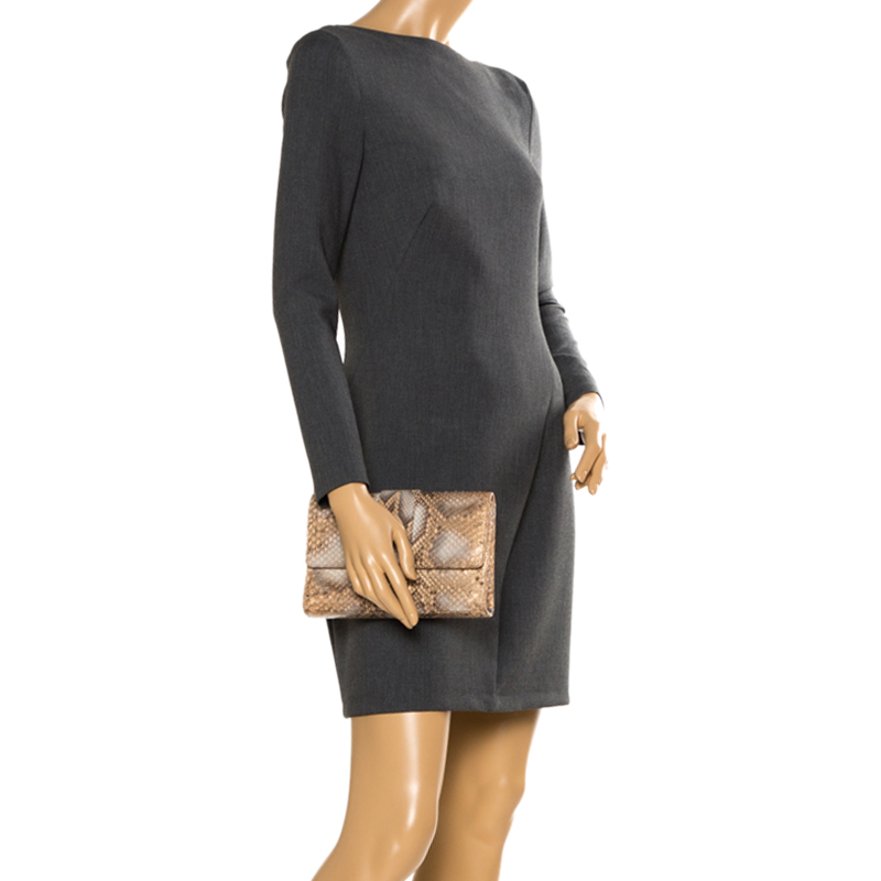 

Dior Beige/Grey Python Miss Dior Clutch