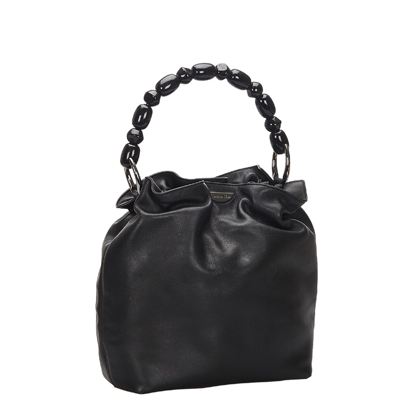 

Dior Black Leather Malice Top Handle Bag