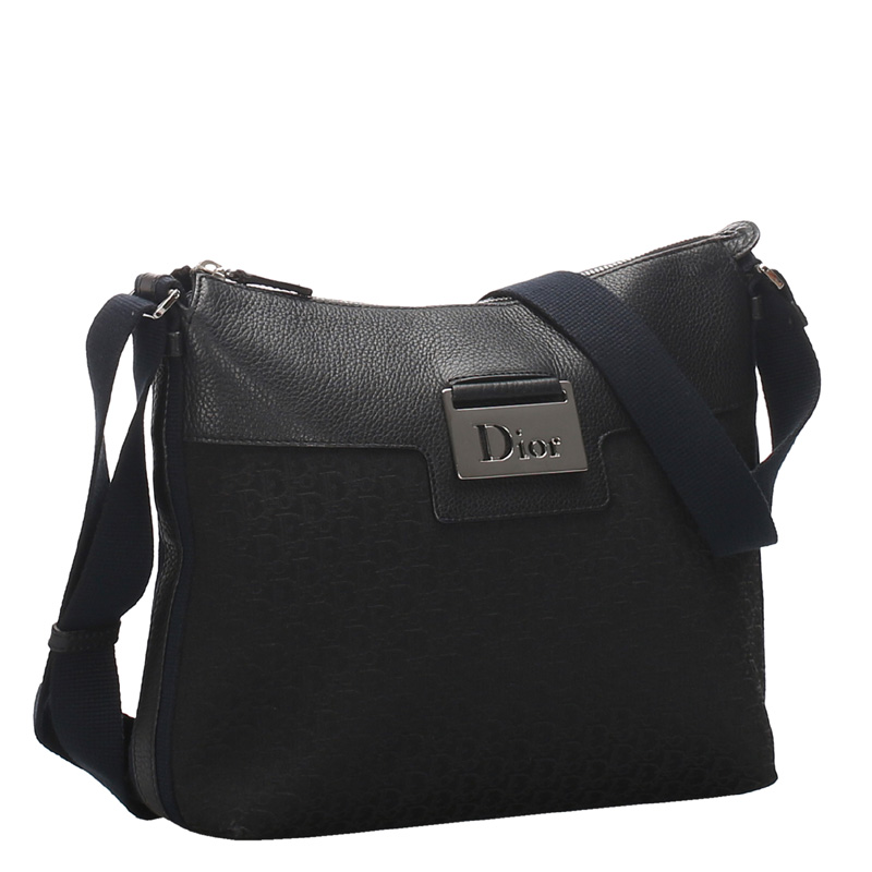 

Dior Black Oblique Canvas And Leather Crossbody Bag