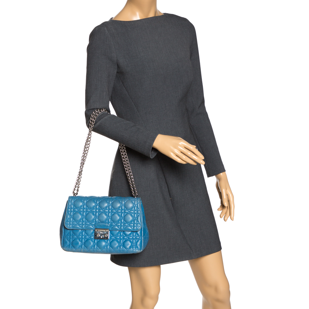 

Dior Blue Cannage Leather Miss Dior Shoulder Bag