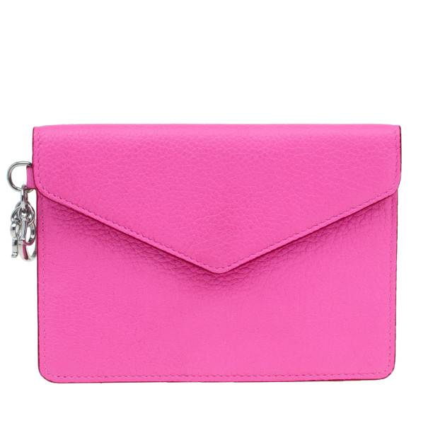 Pre Owned Dior Fuchsia Diorissimo Envelope Wallet