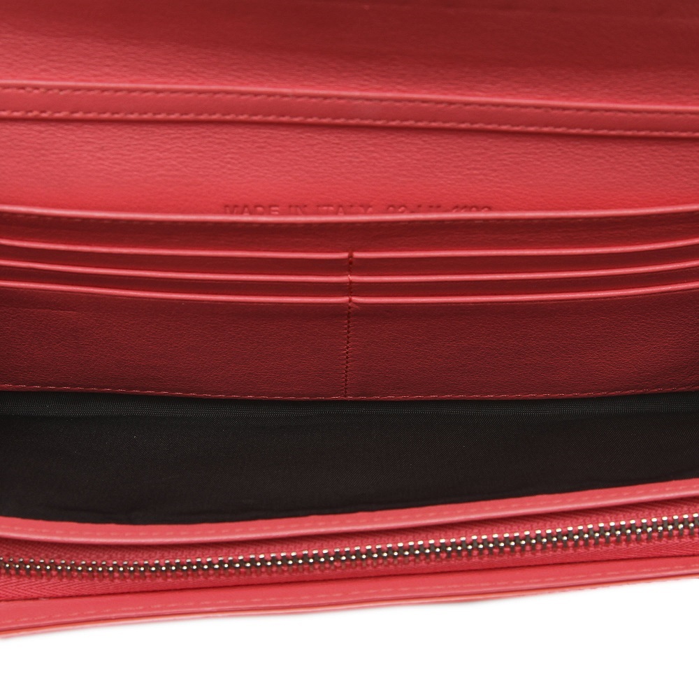 

Dior Orange Cannage Patent Leather Wallet on Chain