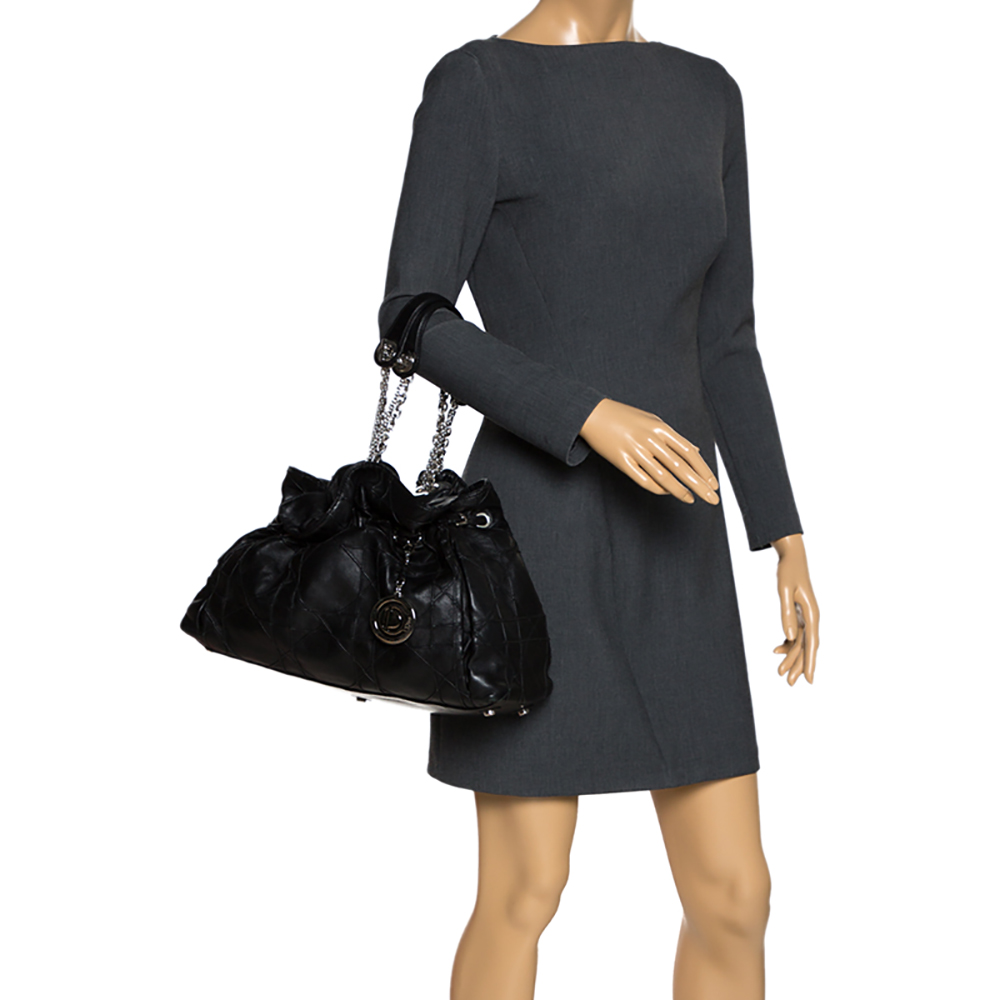 

Dior Black Cannage Leather Le Trente Hobo