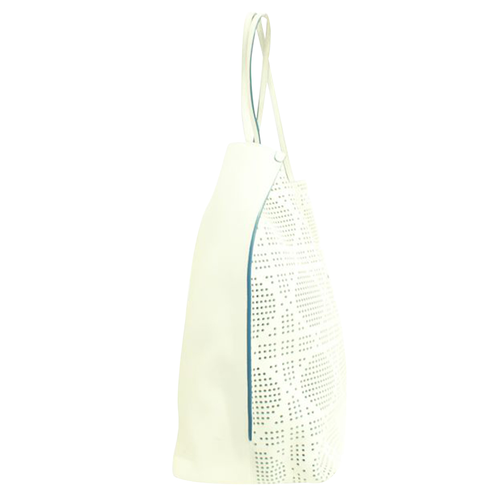 

Dior Ivory/Blue Leather Dioriva Shopping Tote Bag