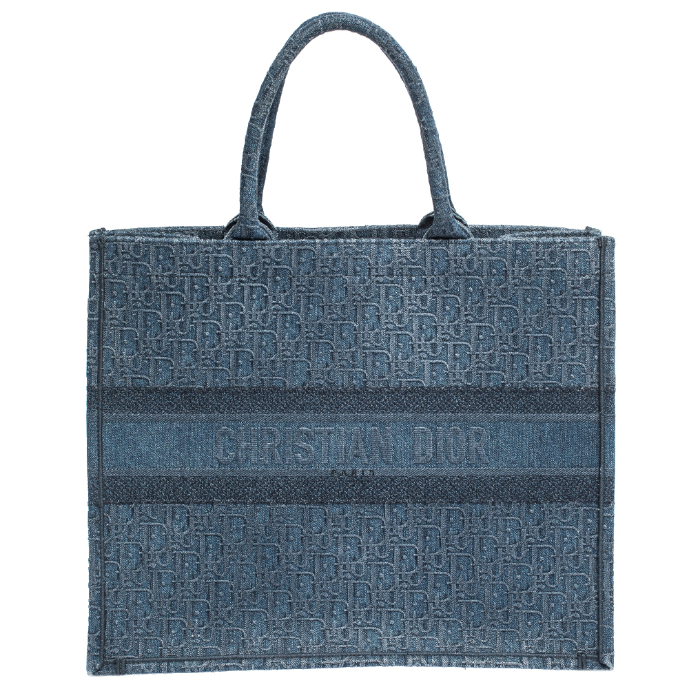 dior denim tote