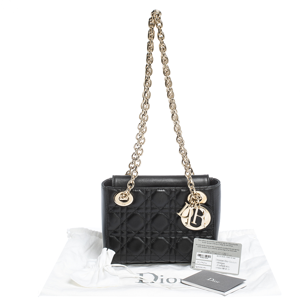 Delivered directly from Japan, brand name used packaging] Christian Dior  Logo Charm Lady Dior 2way Shoulder Bag Canvas Black ztgz83 - Shop  solo-vintage Messenger Bags & Sling Bags - Pinkoi
