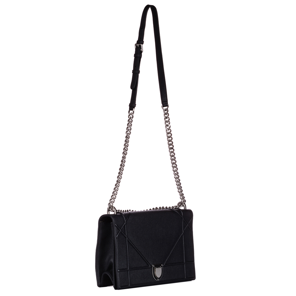 

Dior Black Leather Diorama Shoulder Bag