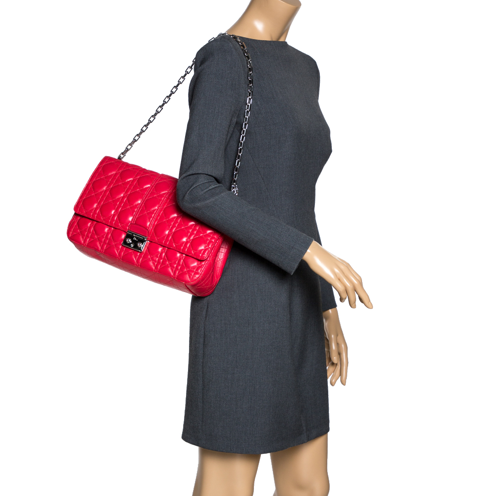 

Dior Red Cannage Leather Large Miss Dior Flap Bag