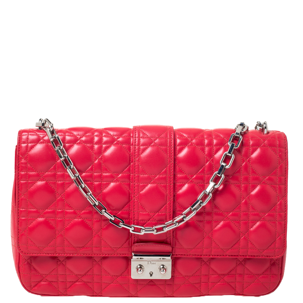 Dior Red Cannage Leather Large Miss Dior Flap Bag Dior | The Luxury Closet