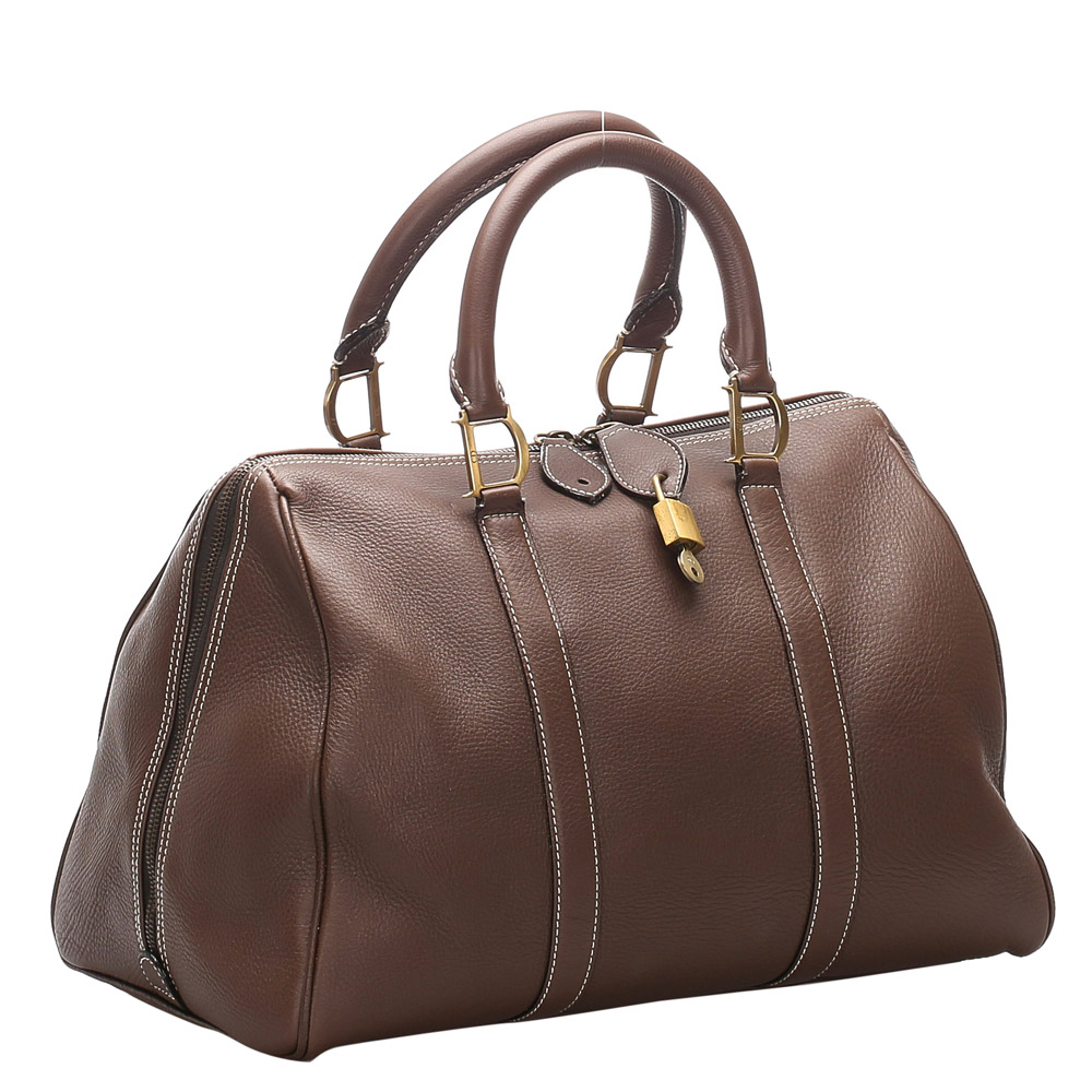 

Dior Brown Calfskin Leather Tote Bag