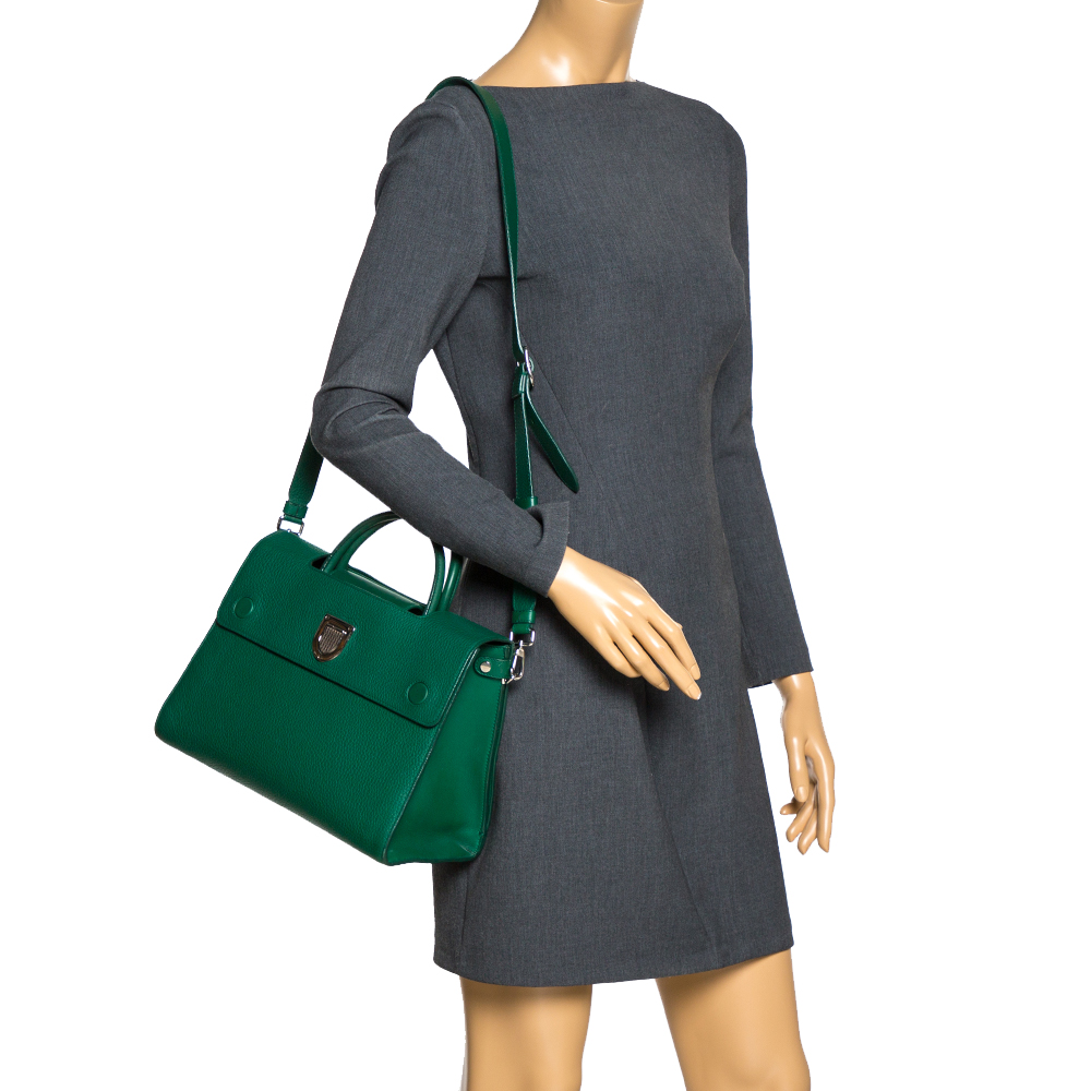 

Dior Green Leather Medium Diorever Bag