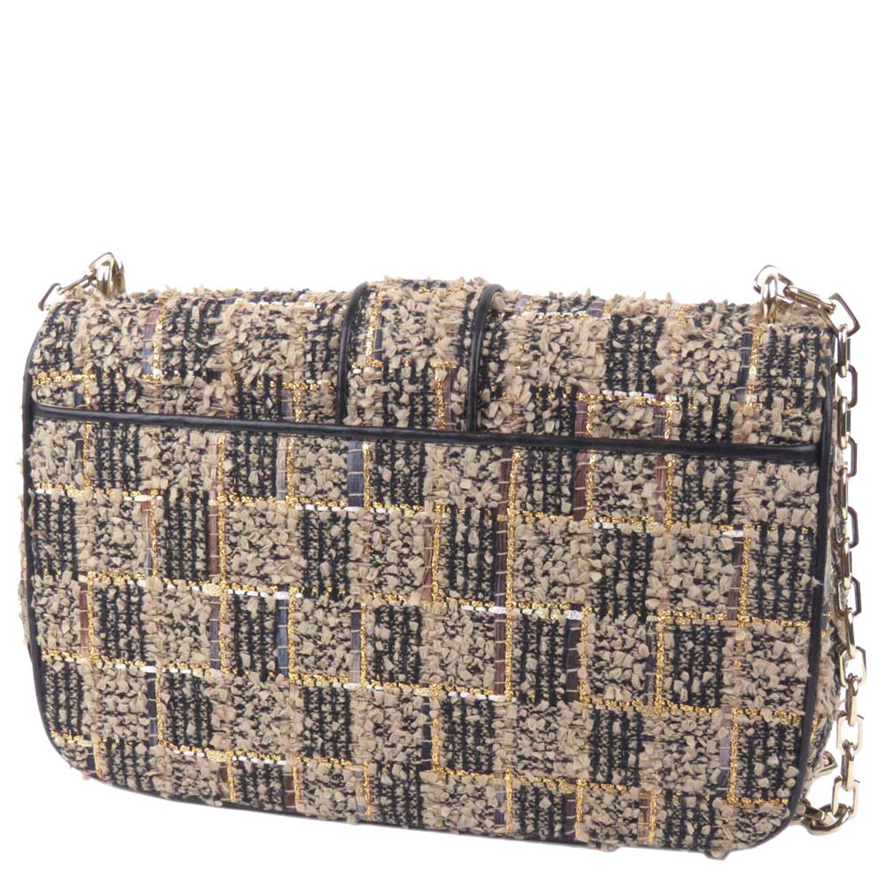 

Dior Brown Tweed Miss Dior Chain Shoulder Bag, Beige
