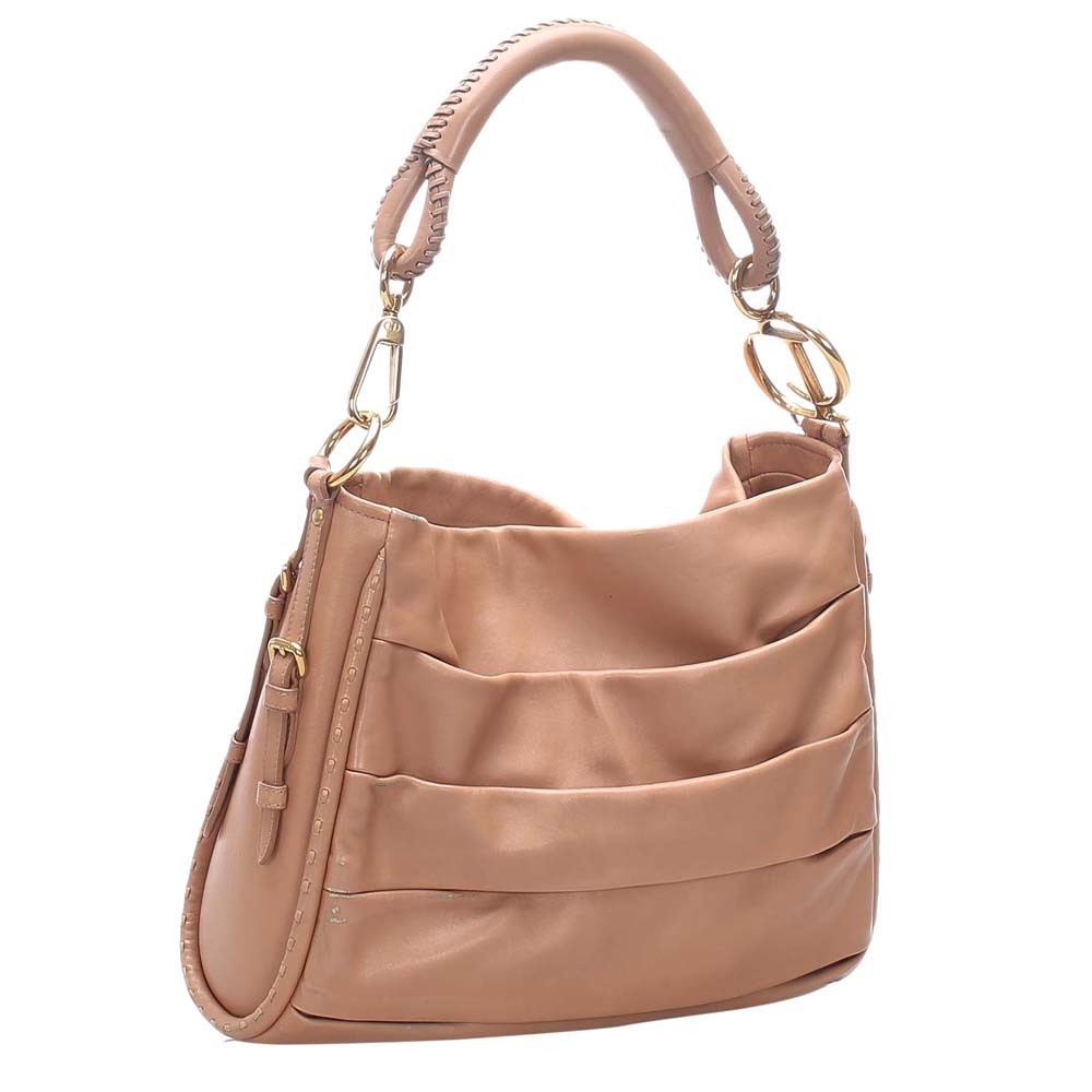 

Dior Brown Leather Libertine Shoulder Bag, Beige