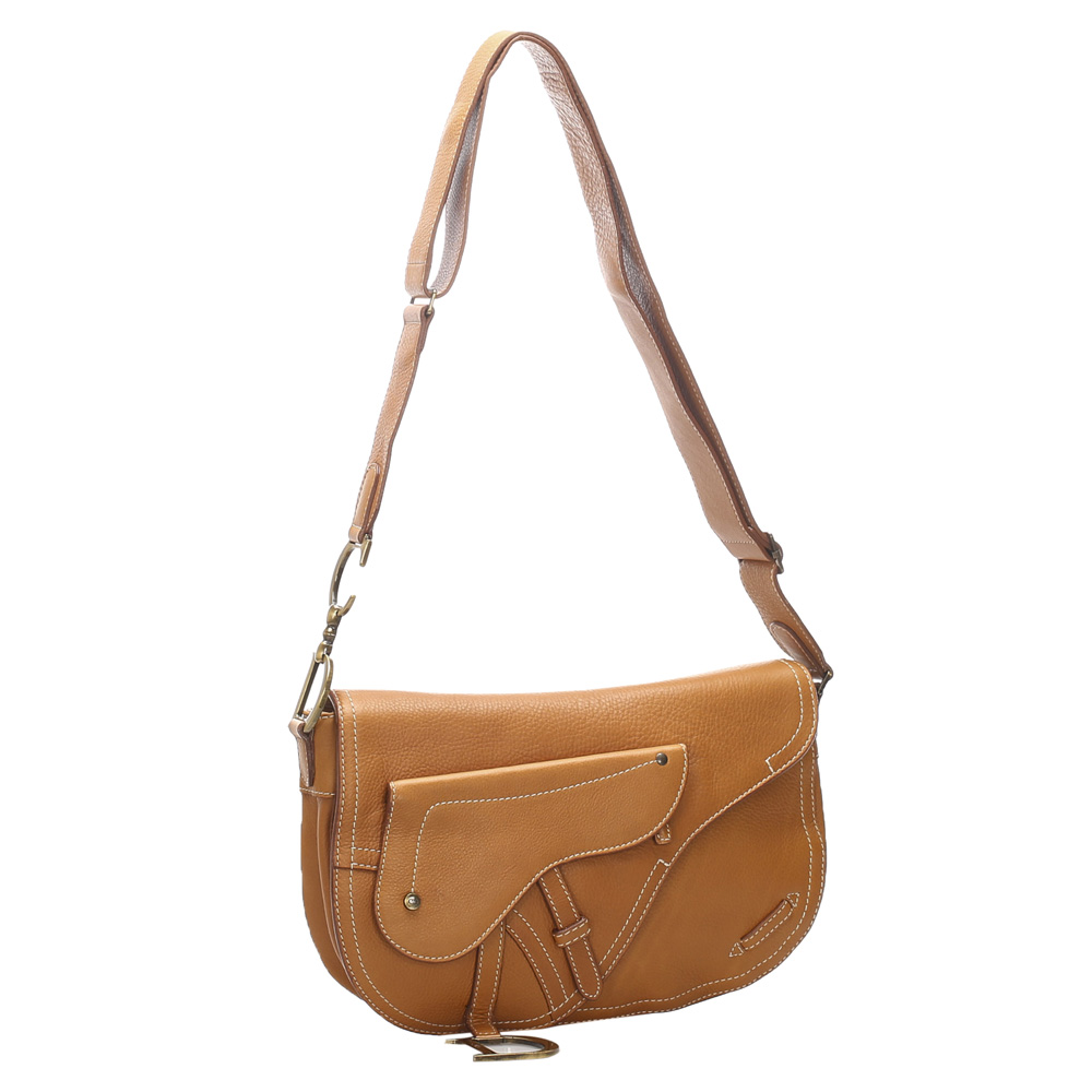 

Dior Brown Leather Saddle Bag