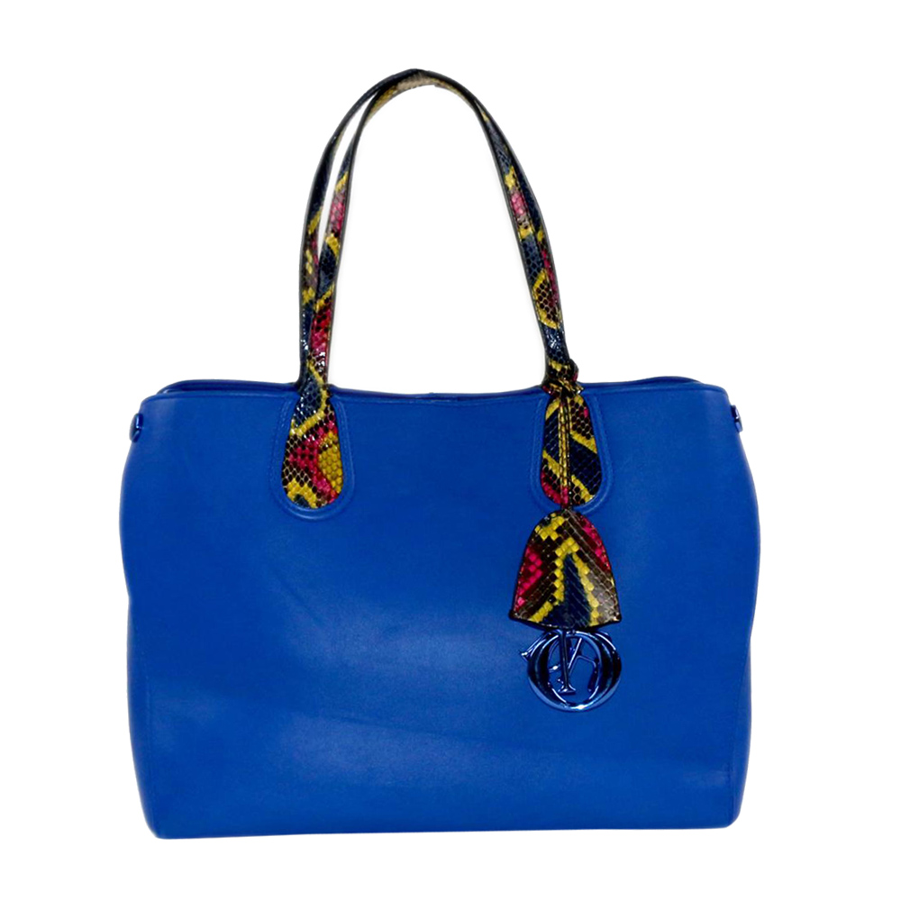 Click to view more detailed imagery on our partner's website Pre-owned Dior Blue Leather Addict Tote Bag