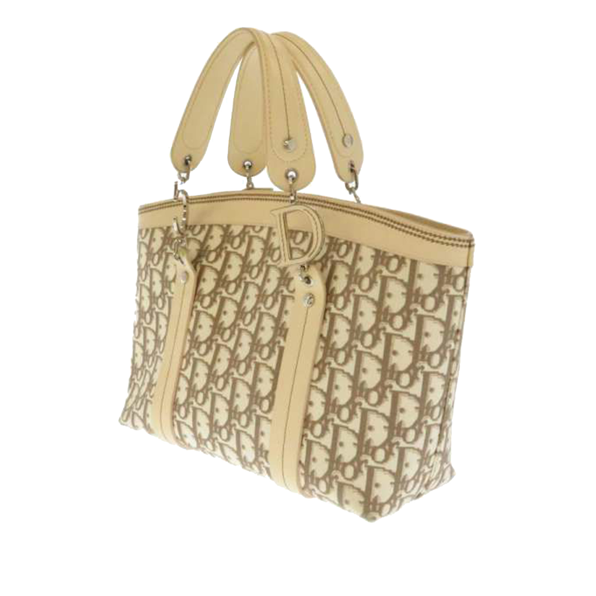 

Dior Beige/Brown Oblique Floral Canvas Tote Bag