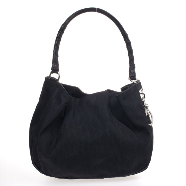 مملوكة مسبقًا Christian Dior Black Logo Hobo