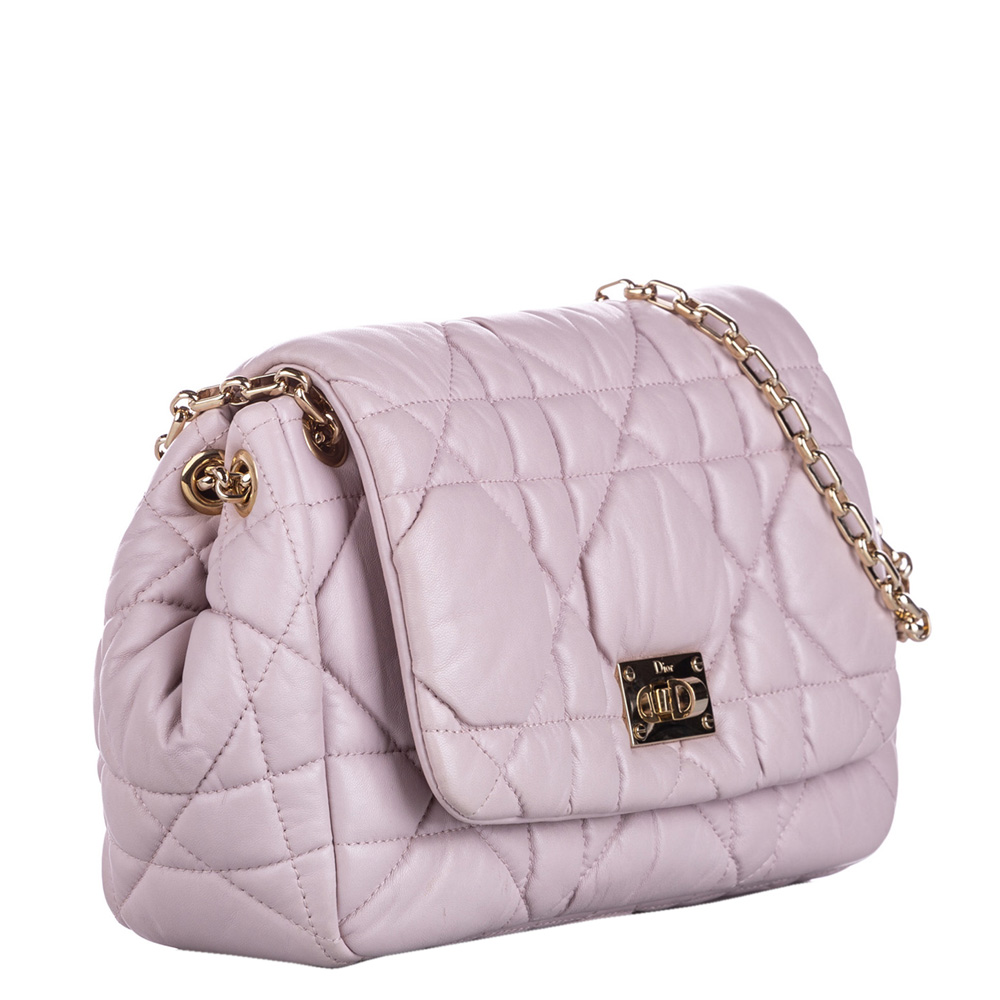 

Dior Light Pink Leather Cannage Milly La Foret Shoulder Bag