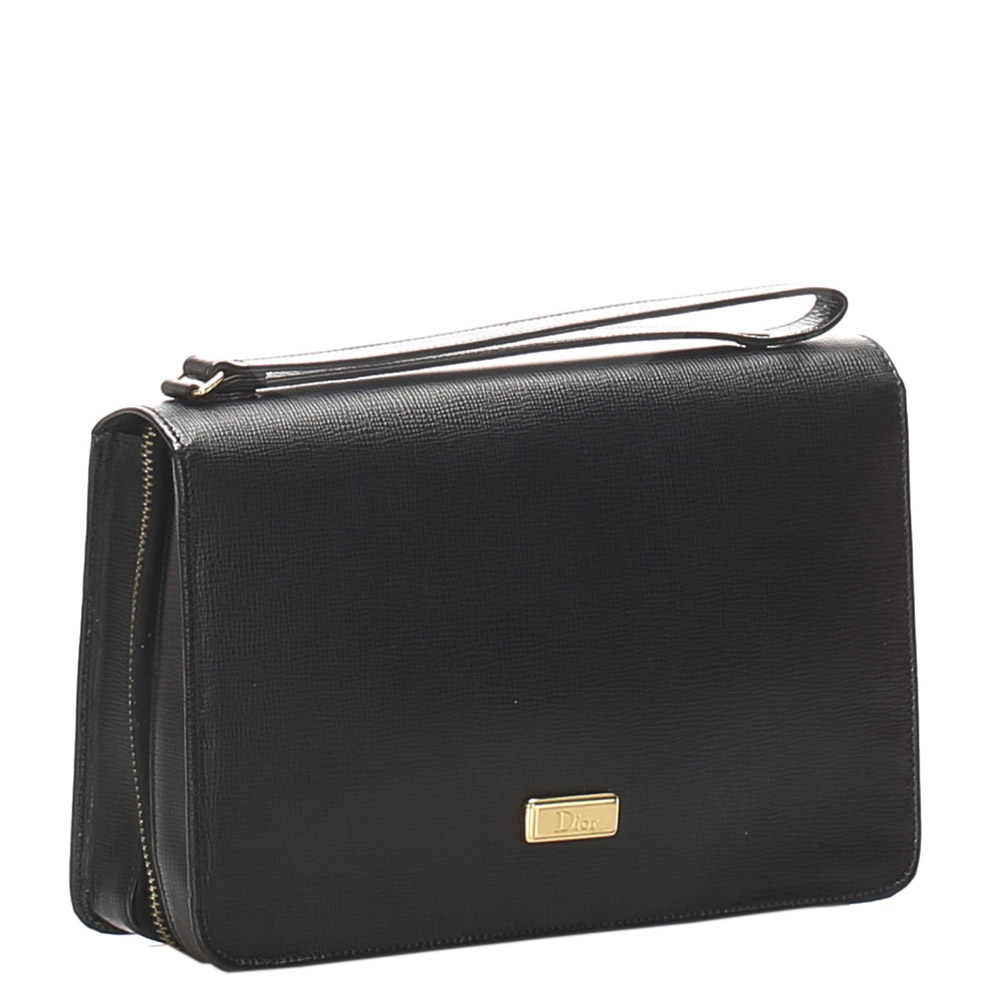 

Dior Black Leather Shoulder Bag