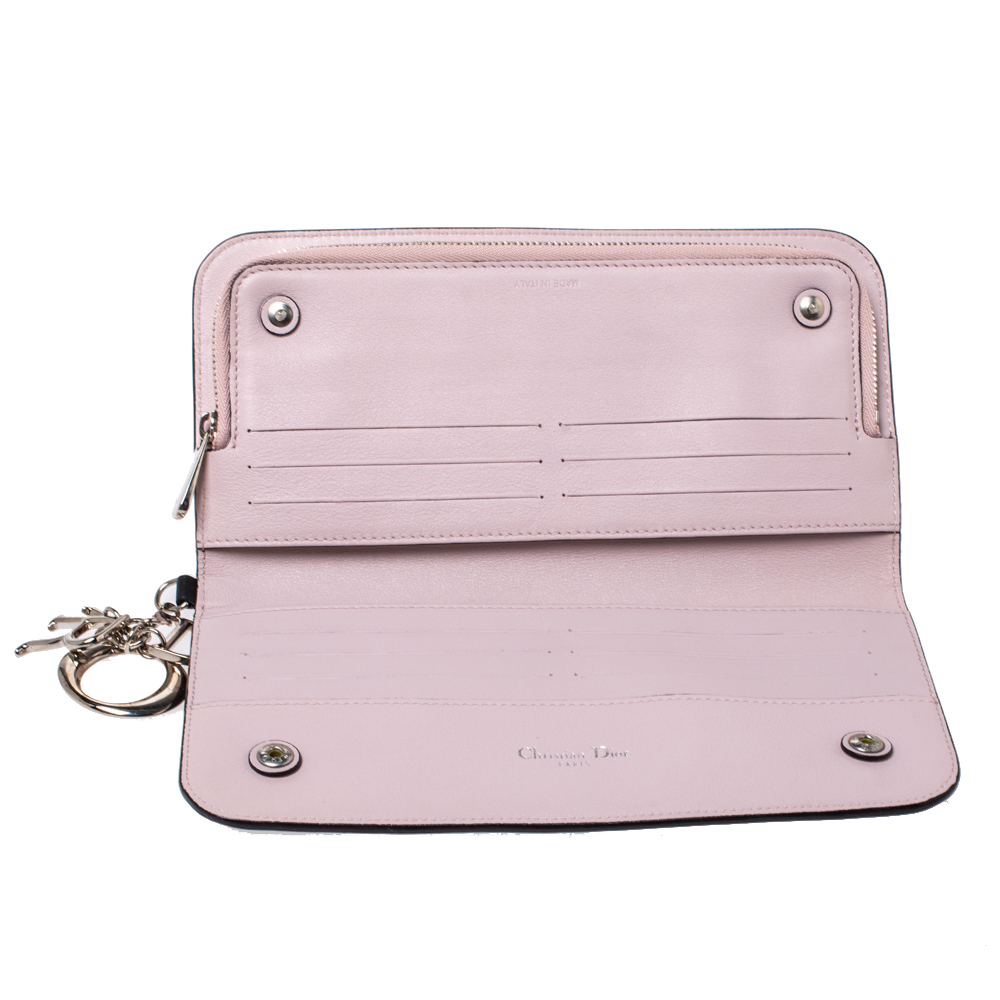 

Dior Black Leather Diorissimo Wallet Organizer
