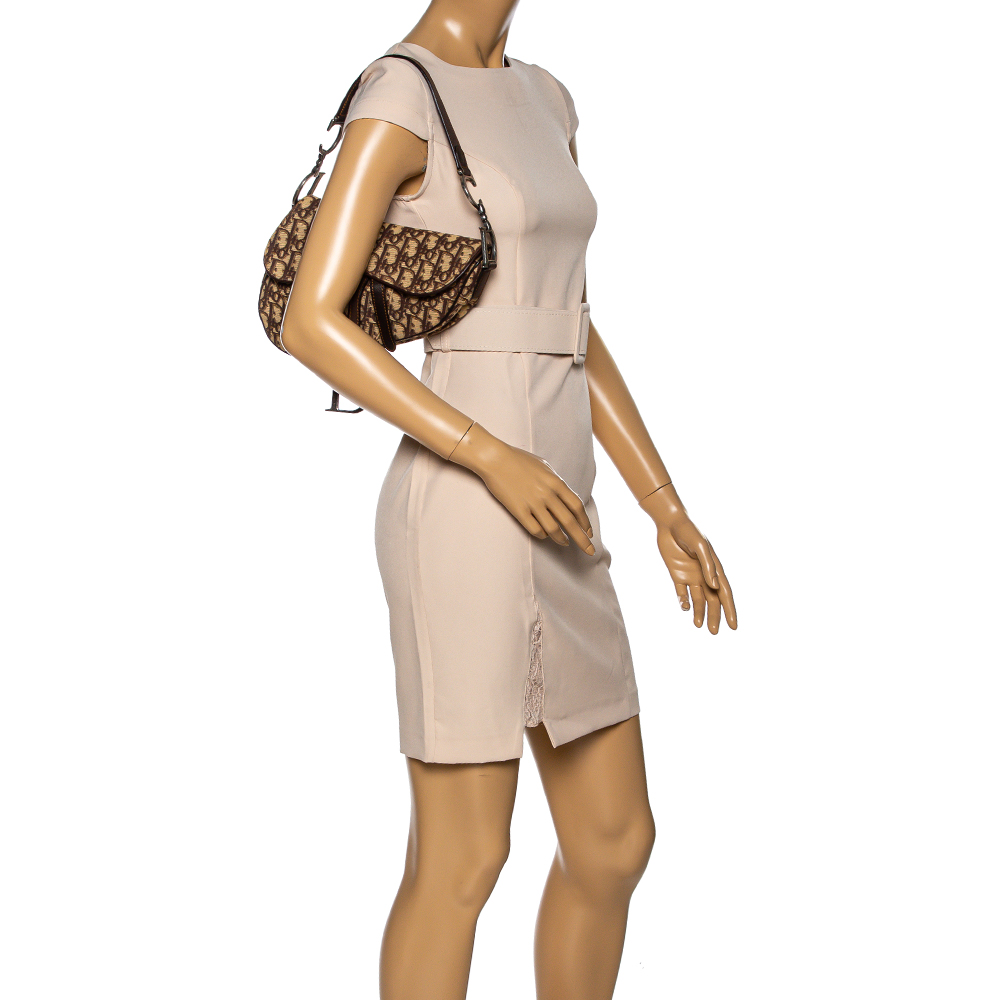 

Dior Brown Oblique Canvas and Leather Saddle Bag