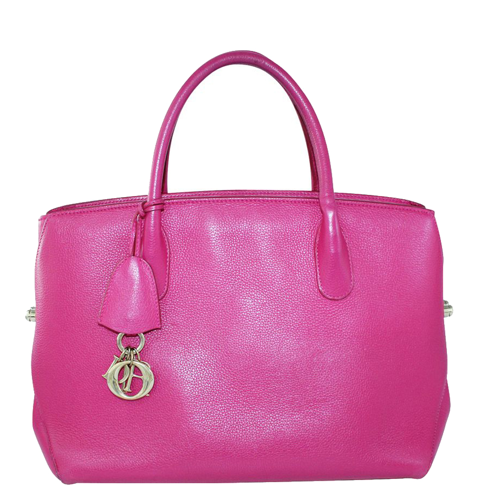 Pre-owned Dior Pink Leather Tote Bag