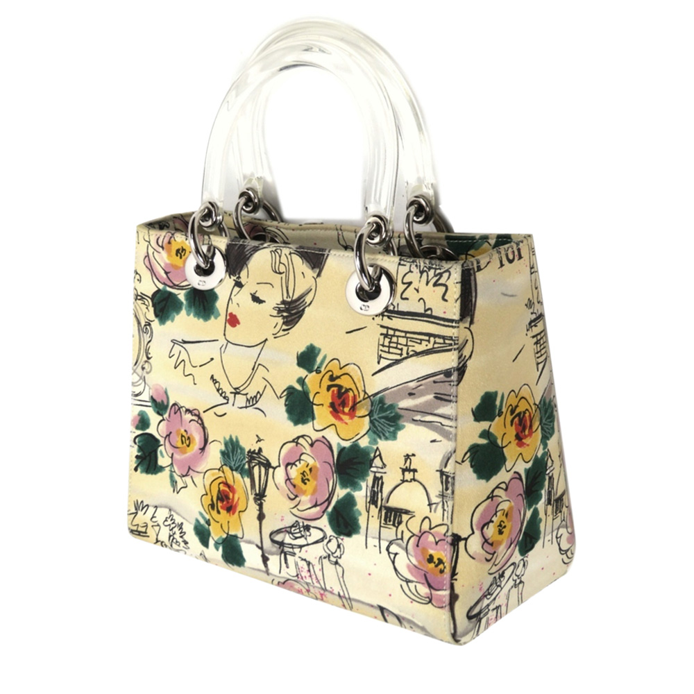 

Christian Dior Printed Canvas Lady Dior Bag, Multicolor