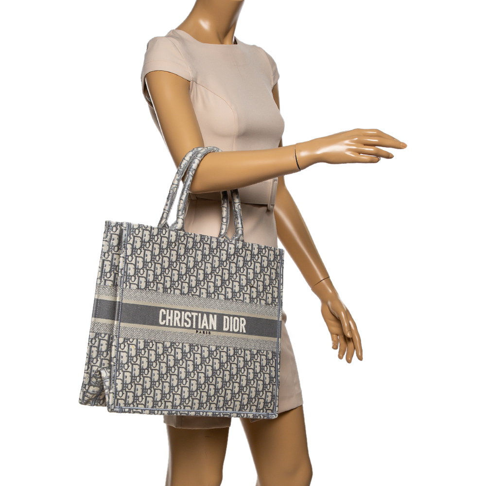 

Dior Grey Oblique Canvas Book Tote