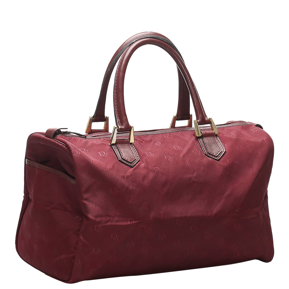 

Dior Red Nylon Boston Bag