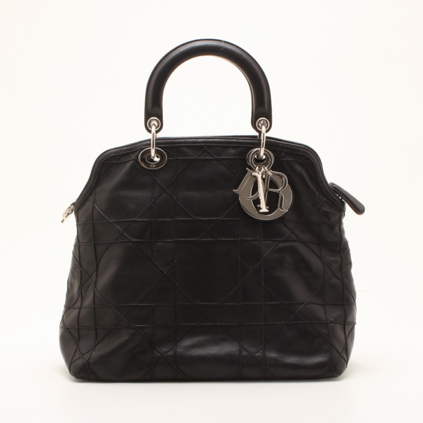 Pre Owned Dior Black Leather 'Granville' Bag