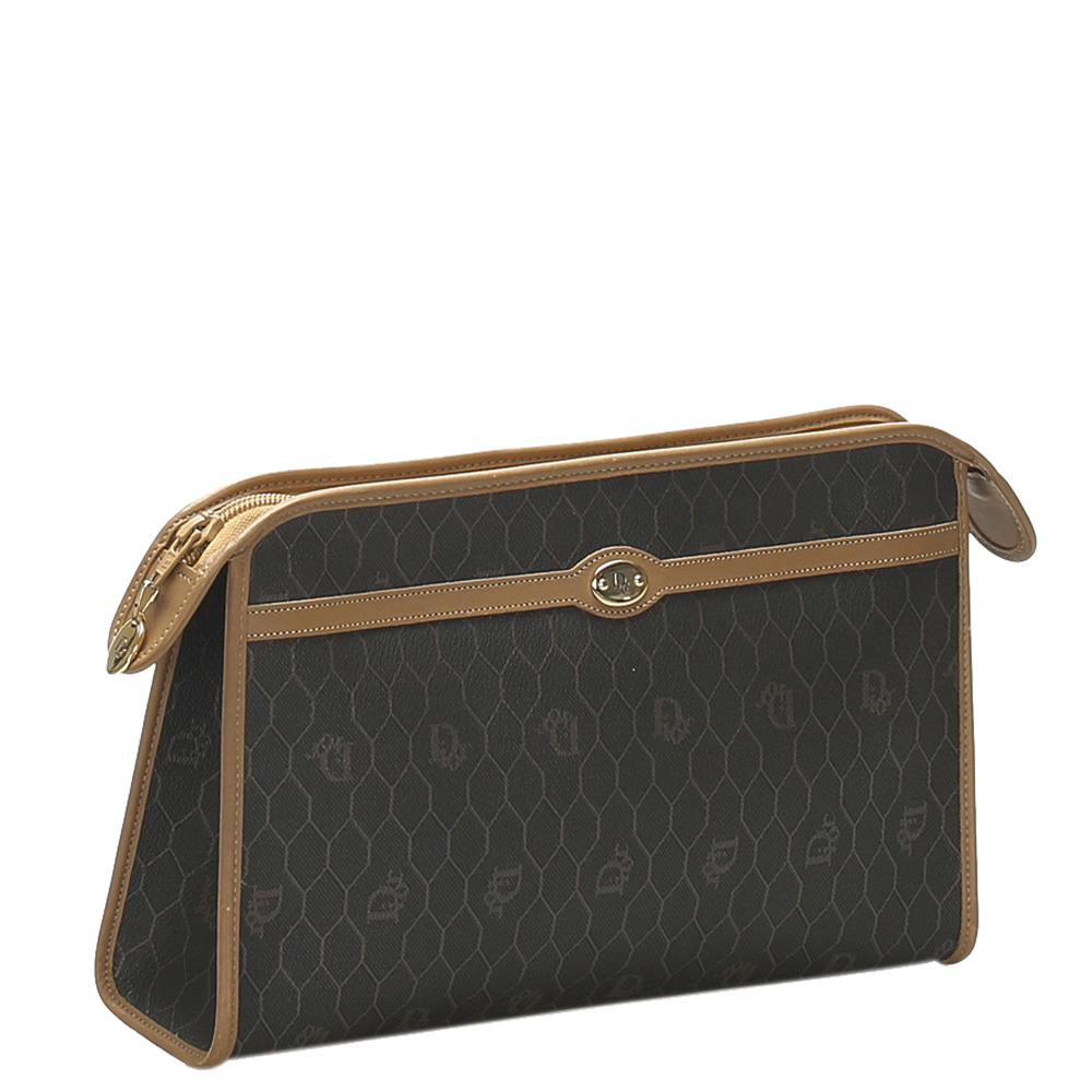 

Dior Black/Tan PVC Honeycomb Clutch Bag