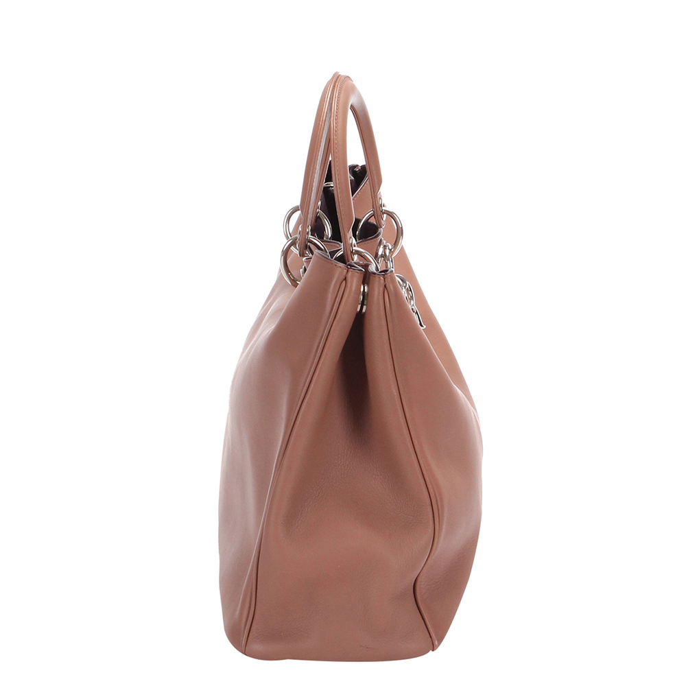 

Dior Brown Calf Leather Diorissimo Large Tote Bag
