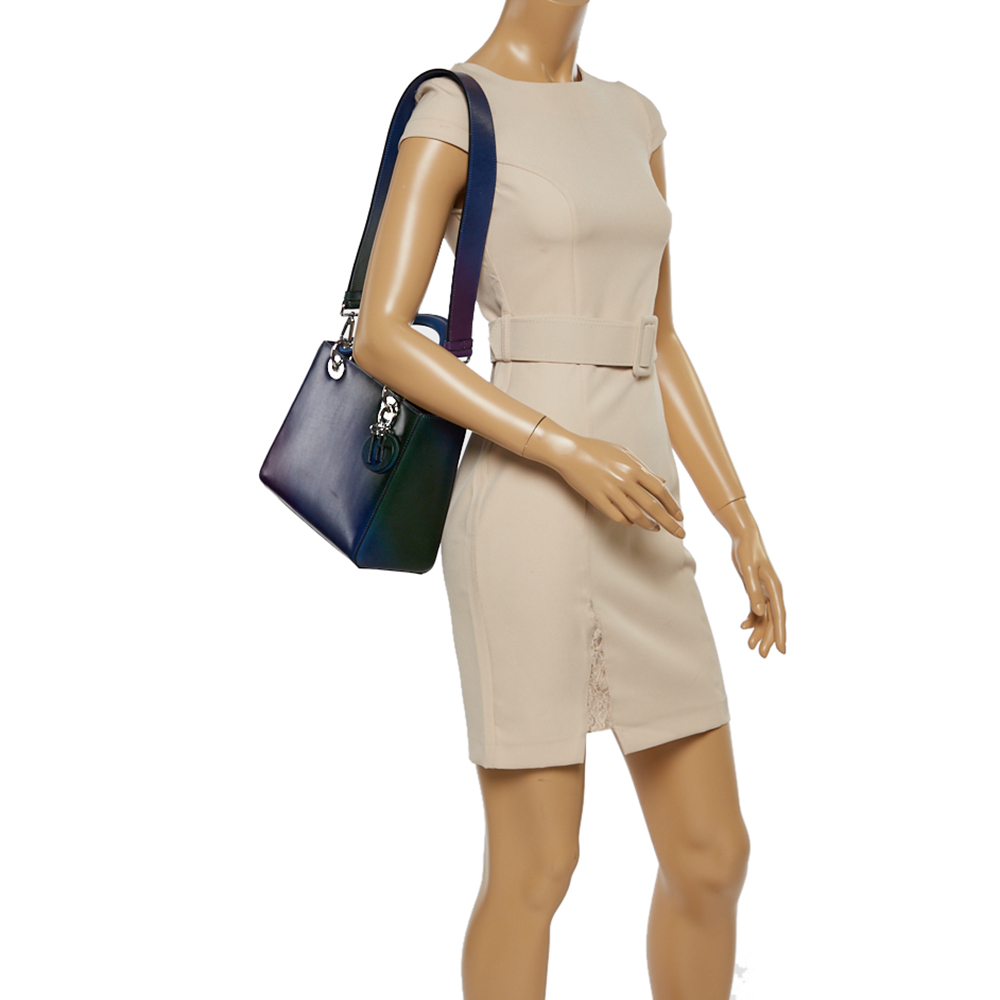 

Dior Multicolor Ombre Leather Medium Lady Dior Tote