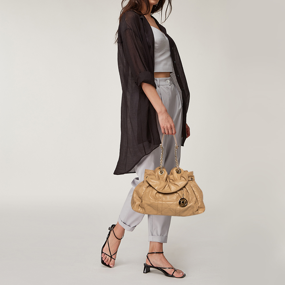 

Dior Beige Cannage Leather Le Trente Hobo