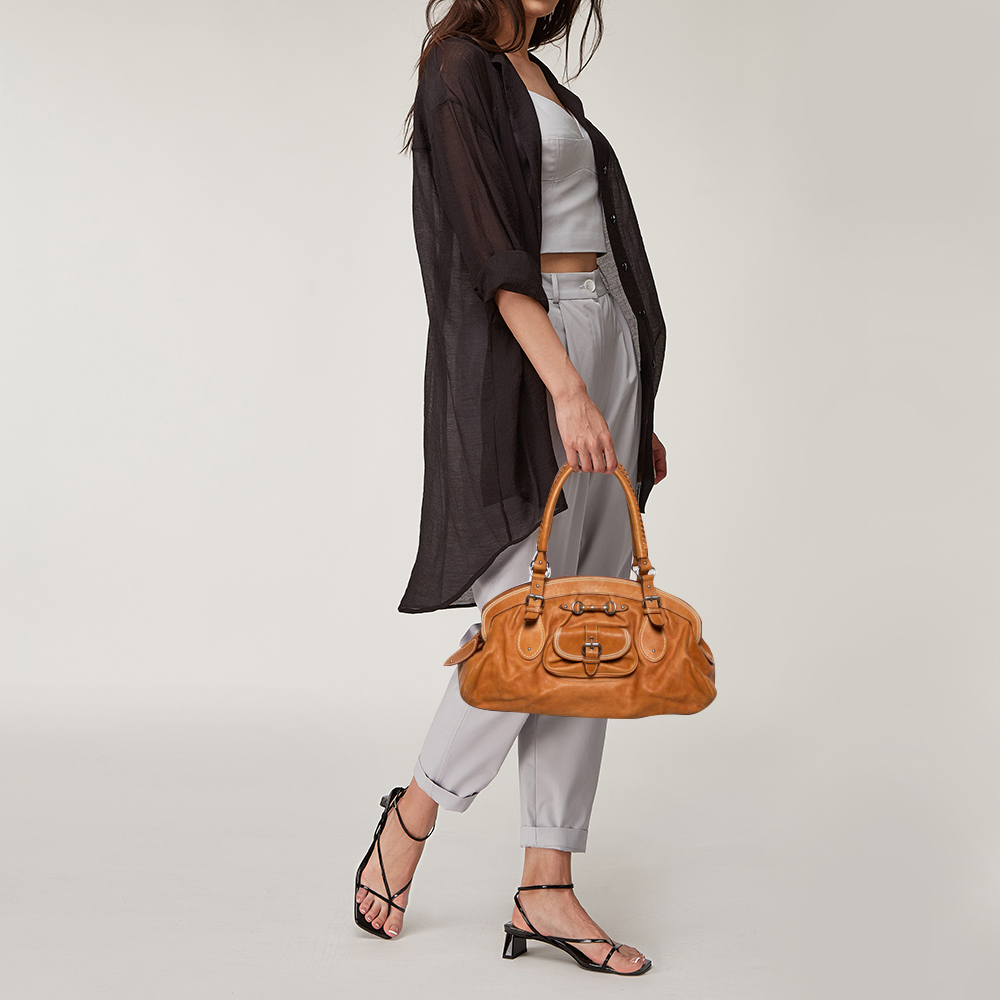 

Dior Brown Leather My Dior Satchel