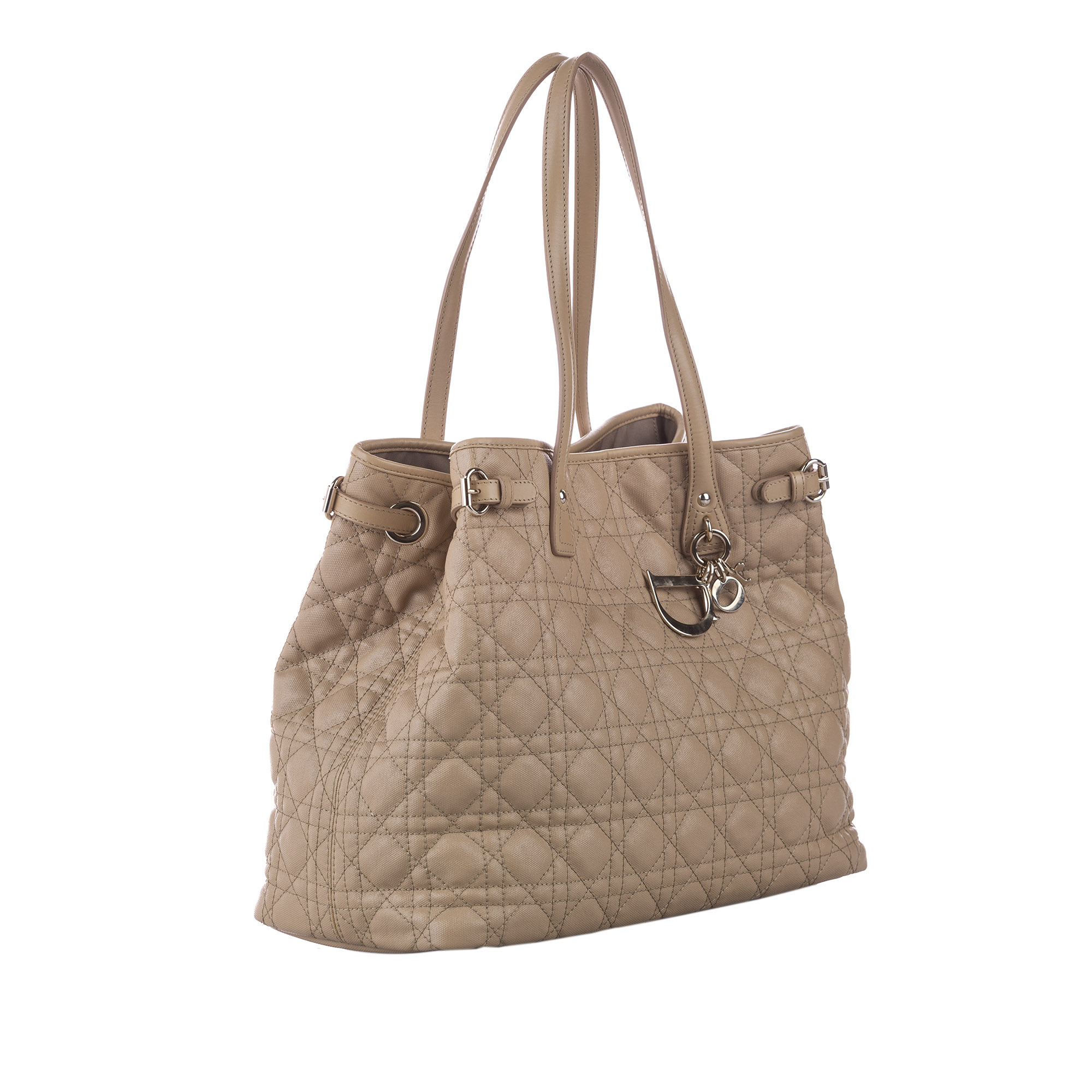 

Dior Beige Cannage Leather Panarea Tote Bag