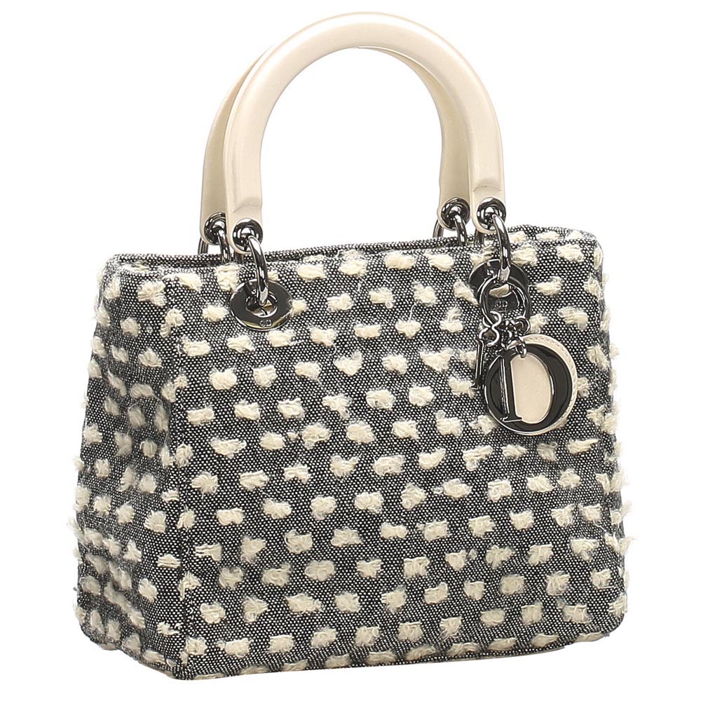 

Dior Grey/White Tweed Lady Dior Bag, Multicolor