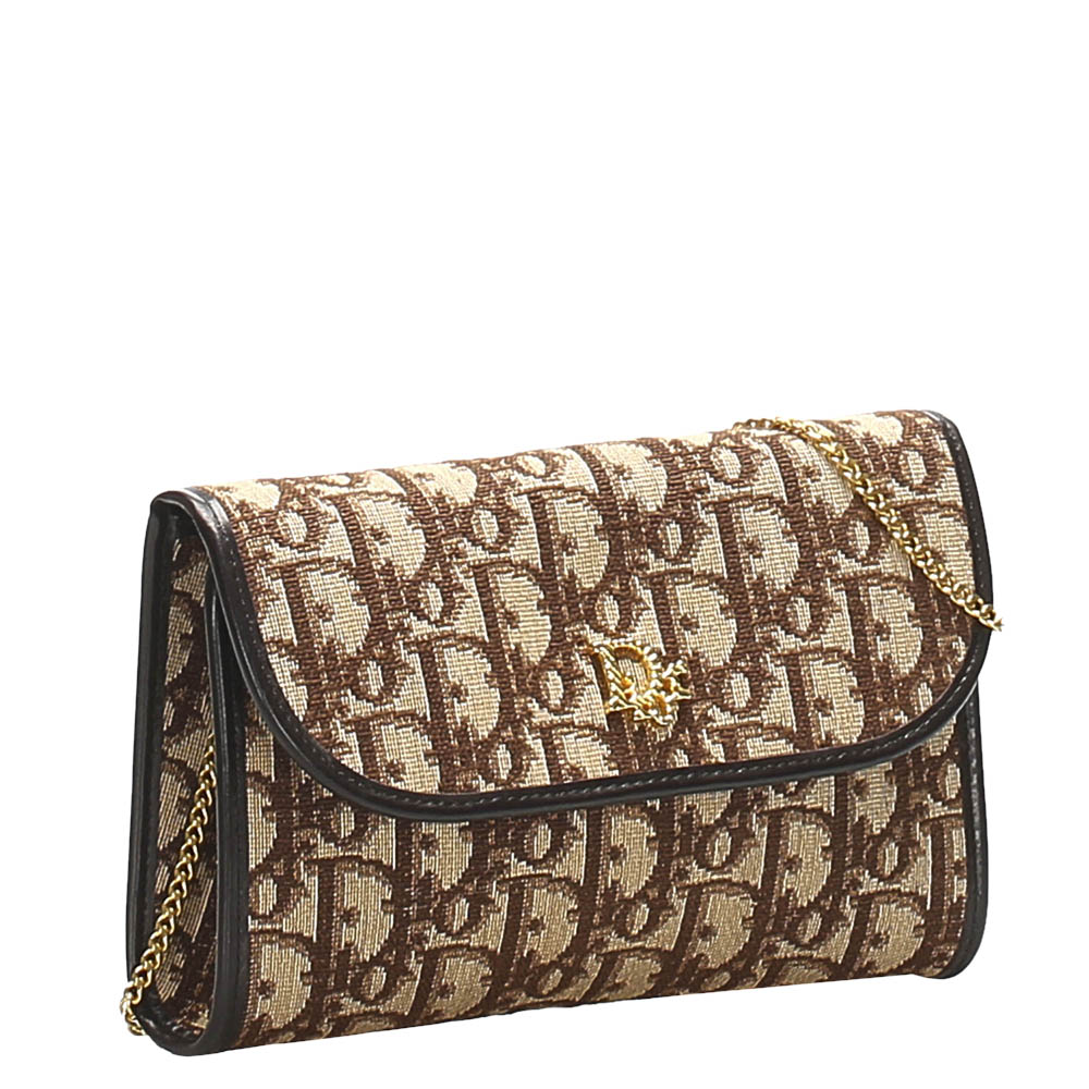 

Dior Brown Oblique Canvas Chain Shoulder Bag