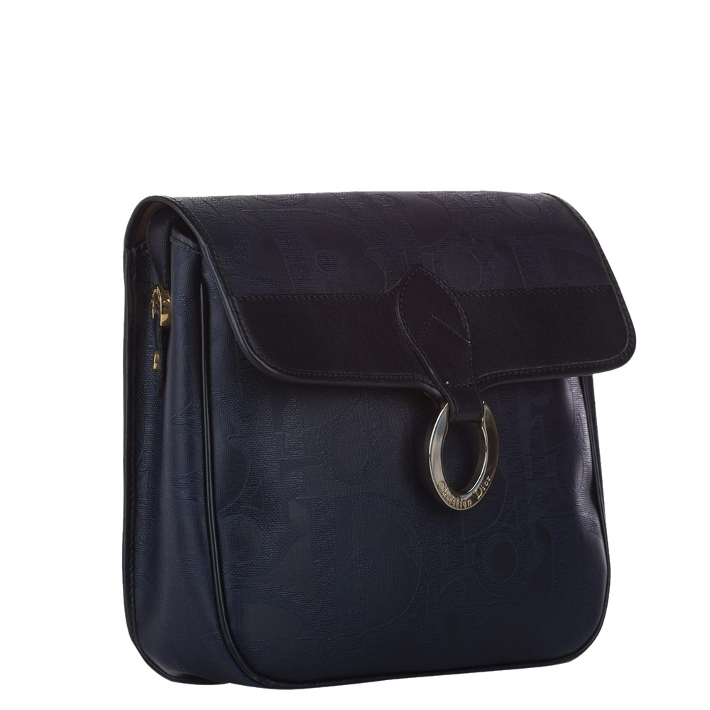 

Dior Blue Oblique Canvas Crossbody Bag