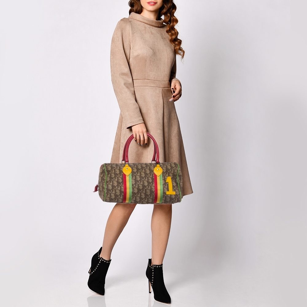 

Dior Multicolor Oblique Coated Canvas and Leather Rasta Boston Bag