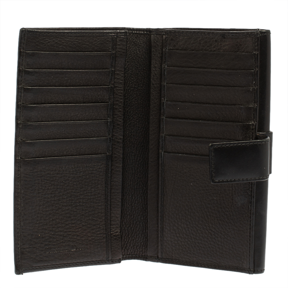 

Dior Black Leather Street Chic Continental Wallet