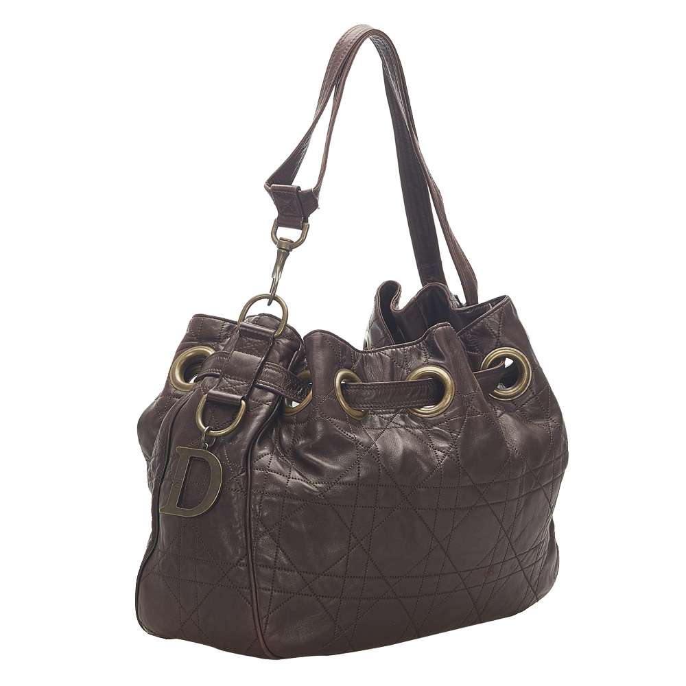 

Dior Brown Leather Cannage Shoulder Bag