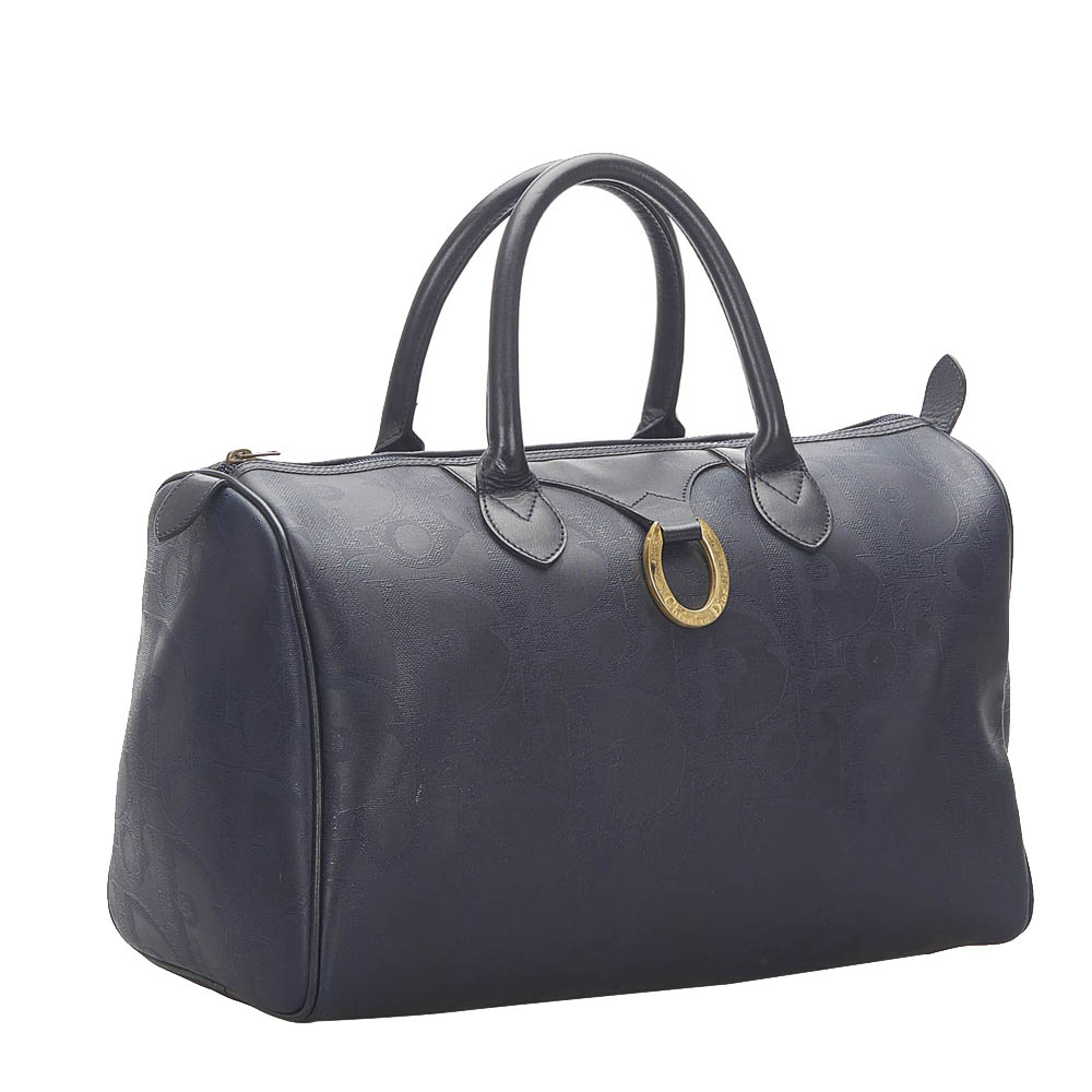 

Dior Black Leather Canvas Boston Bags