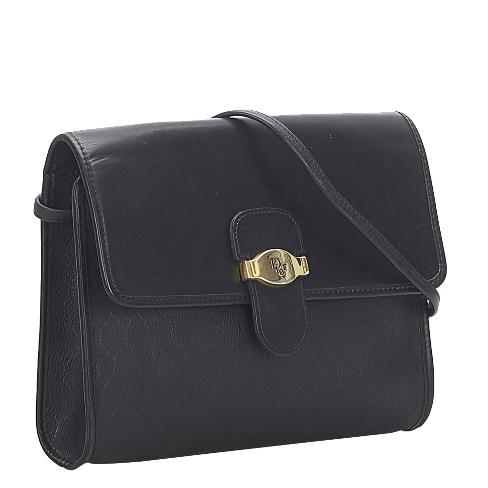 

Dior Black Leather Shoulder Bag