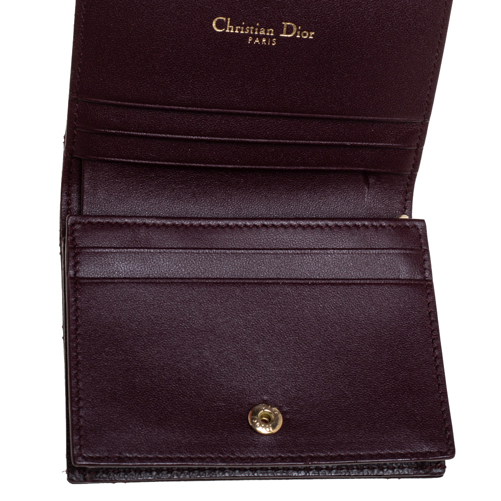 

Dior Burgundy Leather Diorama Wallet