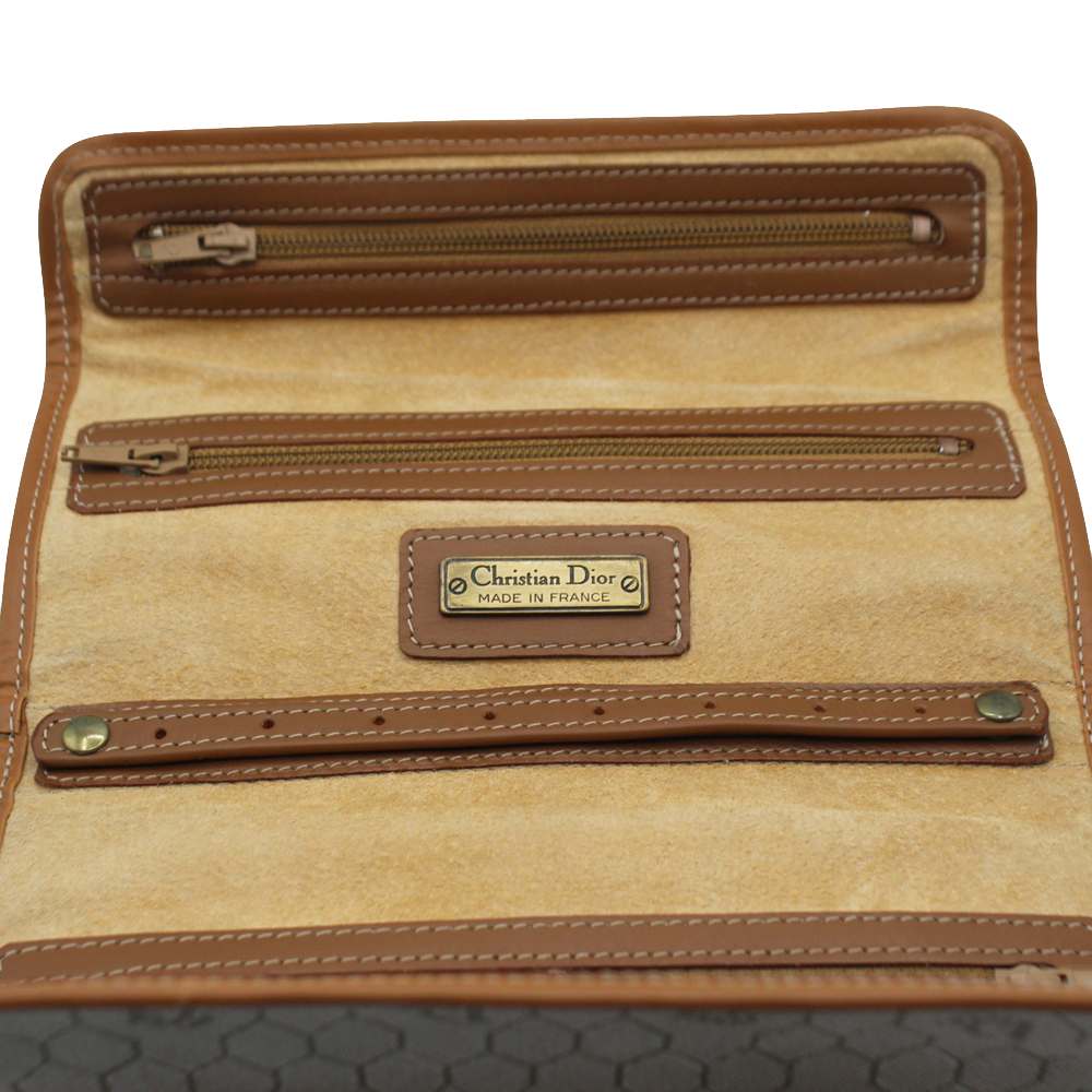 

Dior Brown Monogram Canvas Vintage Jewl Pouch Bag